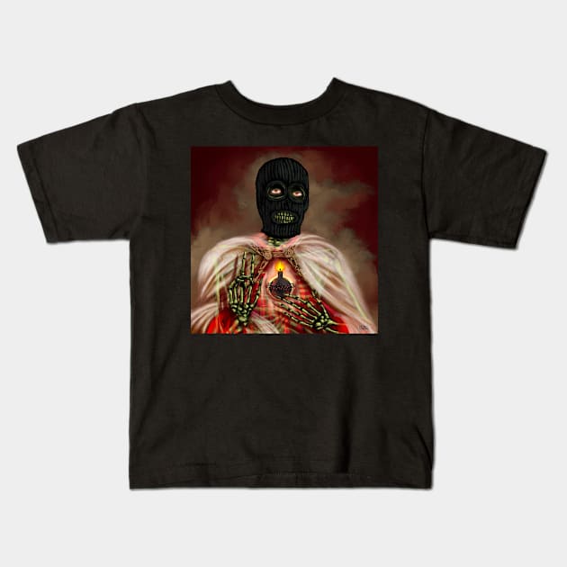 MASKED JESUS Kids T-Shirt by Chris LaBonte